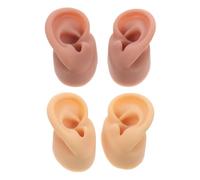 IWOWHERO 2paire Modèle Oreille Silicone Anatomie Humaine Présentoir Bijoux Entraînement Piercing Parties Corps Réalistes Mannequin Acupuncture