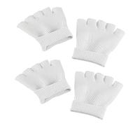 IWOWHERO 2paires Chaussettes Hydratantes Gel Chaussettes à Mi-pied Confortables Et Pratiques Pour Spa Et Soin Des Couleur Blanche