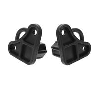 IWOWHERO 2pcs Support de Parasol en Plastique Noir, Accessoires pour Base de Parasol de Plage, Installation Facile Pinces pour Tonnelle, pour Pelouse et Camping