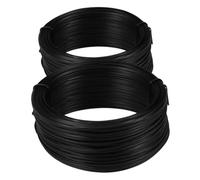 IWOWHERO 2pièces Bobine De Fil Armature Noir Flexible pour Travaux Manuels Fil Attache Robuste pour Jardinage Et Treillis Mètres