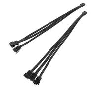 IWOWHERO 2Pièces Câble Extension de Ventilateur Pwm à Voies Adaptateur Durable pour Séparation pour Régulation Thermique