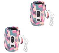 IWOWHERO 2pièces Chauffe-biberon Numérique Portable Pour Bébés Couverture Isolante Pour Voyage Extérieur Ajustable Avec Affichage Led Pratique Pour Garder Le Lait Au Chaud Toutes