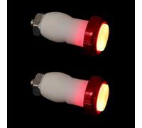 IWOWHERO 2pièces Éclairage De Guidon De Clignotant De Sécurité Accessoire De Lampe Témoin pour Guidon De Vélo Rouge en Alliage D'Aluminium pour Vélo