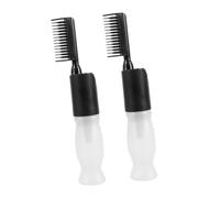 IWOWHERO 2pièces Flacons Applicateurs Huile Capillaire Avec Peigne Bouteille De Coloration Cheveux à Pression Graduée Pour Usage Maison Et Salon