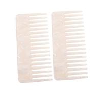 IWOWHERO 2pièces Peigne Antistatique Acétate Lot De Peignes De Démêlage Pour Cheveux Raides Et Bouclés Pratique Pour Femmes Perle Maison Ou Voyage