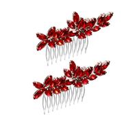 IWOWHERO 2pièces Peignes à Cheveux Accessoires Floraux Pour Mariée Et Demoiselles Peignes Ornés De Pour De Mariage Accessoires Élégants Et