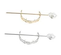 IWOWHERO 2pièces Pince à Chignon Perles Pour Femmes Accessoire Élégant De Coiffure Pour Mariage Et Événements Spéciaux Bonnet à Chignon Pratique Et Esthétique