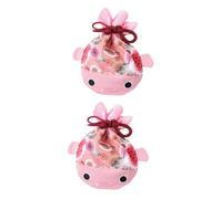 IWOWHERO 2pièces Pochette De Rangement à Cordon Dorée Forme De Poisson pour Dragées De Mariage Et Petits Brocart pour Et