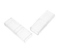 IWOWHERO 2pièces Porte-Cotons-tiges de Voyage Petit Format Boîte Transparente avec Couvercle Anti-poussière pour Cure- à Cheveux