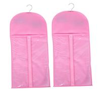IWOWHERO 2pièces Sachet De Rangement Transparent Pour Perruques Avec Crochet Sac De Stockage Étanche Pour Extensions De Cheveux Design Compact Pour Organisation