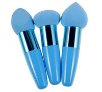 IWOWHERO 3 Pièces Beauté Stylo Nettoyage Éponges De Maquillage Éponge De Maquillage Bob Mélange or Faire Soin Du Visage Applicateur De Maquillage Se Maquiller Pinceau Éponge Bleu Émulsion