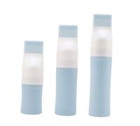 IWOWHERO 3 Pièces Bouteille de gel de silice shampooing bouteille voyage bouteille de voyage Bouteilles de lotion distributeur de salle de bain bouteille de pression pp Sky-blue
