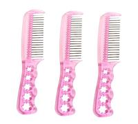 IWOWHERO 3 pièces Brosse à Cheveux pour Perruques de Brosse Rose pour Démêlage Rapide et pour Types de Perruques et Extensions