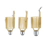 IWOWHERO 3 Pièces Cage à Pièges de Pêche Compacte en Abs et Fer, pour Pêche | Maille Ferme, Stockage D’appâts Plusieurs Jours, Format Portable, Usage Mer et Rivière, pour Crabes et Crevettes