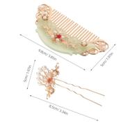 IWOWHERO 3 Pièces China Hairpin Set Traditional Acetate Hair Comb Secure Hold For Hanfu Weddings And Ancient Costume Events