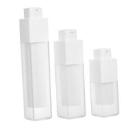 IWOWHERO 3 Pièces Embouteillée Bouteilles De Toilette De Voyage Articles De Toilette Bouteilles De Voyage Rechargeables Bouteille De Taille De Voyage Se Maquiller Blanche Buse Abs