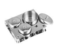 IWOWHERO 3 pièces Nail Crystal Cups With Lid Transparent Container Compact And Easy To Carry