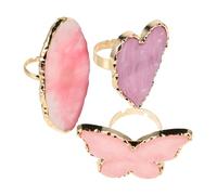 IWOWHERO 3 pièces Palette de Mélange pour Nail Art Résine Plateau de Couleurs pour Vernis Gel Palette Anneau Pratique pour Création Manucure Polyvalente