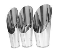 IWOWHERO 3 pièces Pelle à Terre Inoxydable Forme de Seau Pelle à Sol pour Plantation et Rempotage Outils de Jardinage pour Plantes en Pot et Plantes Grasses Petite Moyenne Large