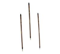 IWOWHERO 3 pièces Pinceaux Poils de Loup pour Peinture Fine Bois Stylo Dessin Détail Ergonomique Adapté Aquarelle Huile