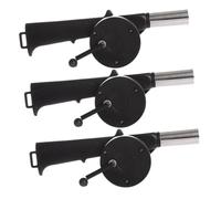 IWOWHERO 3 pièces Souffleur à Main pour Barbecue Portable Ventilateur Manuel Léger pour Camping Allume-feu Rapide pour Barbecue Extérieur et Cheminée Accessoire Pratique pour Fumoir et