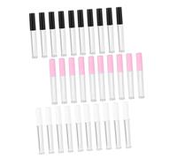 IWOWHERO 30 pièces Tube Transparent pour Lèvres avec Couvercle Antifuite Flacon Vide Rechargeable pour Brillant à Lèvres Huile et Teinture Lot DIY Cosmétique pour Voyage et Usage Quotidien