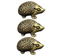 IWOWHERO 3pièces Figurines Hérisson Laiton Ornement De Bureau Et Jardin Sculpture Naturelle Élégante pour Décoration Maison Et Extérieur