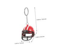 IWOWHERO 3pièces Porte-clés De Sac à Dos Pendentif De Football Mini-casque De Rugby Hockey Pour Accessoires De Sport Et Clés