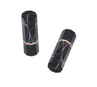 IWOWHERO 3pièces Tube Lèvres Marbré Élégant Tube Vide Chic Pour Cosmétique Créatif Avec Design Unique Pour Femmes Et Filles Couleur Noire