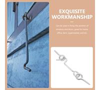 IWOWHERO 4 ensembles Cabin Hook And Eye Latch With Screws Steel Door Latch For Windproof Window And Door Fixing In Home Office Farm