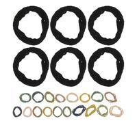 IWOWHERO 4 Ensembles Élastiques Sans Dommage pour Cheveux Épais Bandes Élastiques Souples Sans Accrocs Accessoires Cheveux pour Sport Festivals et Usage Quotidien