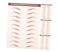 IWOWHERO 4 feuilles Autocollants Sourcils Réalistes et Transfert Temporaire Imitation Cheveux pour Femmes Tatouage Sourcils Naturel et Faciles à Appliquer