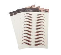 IWOWHERO 4 feuilles Faux Sourcils Autocollants Étanches Tatouages Temporaires Sourcils Imitation Naturelle Transfert Facile et Marron