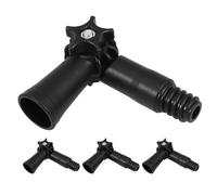 IWOWHERO 4 Pièces Adaptateur D'angle Rotatif Noir pour Manche à Balai, Lot de 4 Pièces, Fixation Filetée Américaine, Joint Télescopique pour Rallonge de Nettoyage, Outil Polyvalent pour