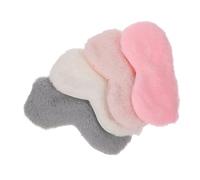 IWOWHERO 4 Pièces Cache-œil Masques De Sommeil Fourrure Lot De Cache-yeux Réglables Masques Pour Yeux Respirants