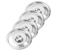 IWOWHERO 4 pièces Couvercles Acier Inoxydable pour Bocaux Assaisonnement Lot de Couvercles Multi-usages pour Pots à Huile et Cuisine Quotidienne