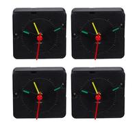 IWOWHERO 4 Pièces Kit de Réparation pour Mécanisme Horloge à Quartz avec Fonction Saut de Seconde et Fonctionnement Ultra-silencieux en Plastique Noir pour Bibliothèque et Salle de Classe