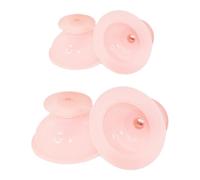 IWOWHERO 4 pièces Kit Ventouses Silicone pour Massage Ventouses de Soin par Aspiration Accessoires pour Appareil Massage Du Ventre et Soulagement Cervical Médecine Chinoise Usage Corps