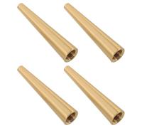IWOWHERO 4 Pièces Laiton Coniques pour Meubles Stabilisateurs Décoratifs Antidérapants Supports Robustes pour Plateaux Boîtes à Bijoux et Présentoirs Lot
