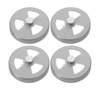 IWOWHERO 4 Pièces Lot de 4 Grilles D’Aération Rondes en Acier Inoxydable 4 Pcs, Clapet de Ventilation Réglable pour Conduit de Sécheuse, Orifice de Dissipation de Chaleur, Compatible Four,
