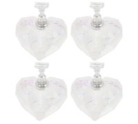IWOWHERO 4 Pièces Lot de 4 Supports Magnétiques pour Capsules d'Ongles de Cœur avec Base Transparente, Légers et Compacts, Pratique du Nail Art, L'Entraînement et L'Exposition à Domicile