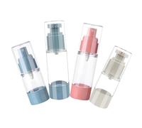 IWOWHERO 4 pièces Lot de Flacons Pompe Airless pour Lotion et Spray Distributeurs Rechargeables Étanches As Bouteille Vide Cosmétique Portable pour Voyage Couleur Couleur Aléatoire