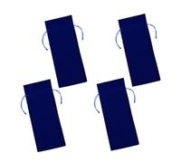IWOWHERO 4 pièces Lot de Pochettes Flanelle Bleu Royal pour Bouteilles de Vin Sacs à Cordon Réutilisables pour Décoration de Fête et Emballage Cadeau