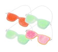 IWOWHERO 4 pièces Masques Yeux Rafraîchissants Gel PVC Réutilisables Masque Refroidissant Confortable pour Garçon Fille Pack Froid Apaisant et Patchs Relaxants pour Paupières Lumière et