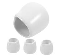 IWOWHERO 4 pièces Mini Saucière Céramique Blanche sans Anse avec Bec Verseur Ramequin Élégant pour Sauces Condiments et Café pour Restaurant et Table