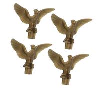 IWOWHERO 4 pièces Ornement Tête Aigle pour Mât de Drapeau Accessoire Décoratif Extérieur Élégant Remplacement Tête Mat Drapeau pour Jardin et Place Publique