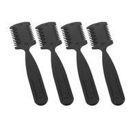 IWOWHERO 4 Pièces Peigne Rasoir Deux-un pour Coupe et Affinement des Cheveux Outil de Coiffure Professionnel pour Éliminer les Pointes Fourchues et Texturiser Peigne de Coupe Minceur pour