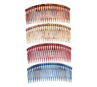 IWOWHERO 4 pièces Peignes à Cheveux Résine Résistants Chute Accessoires Chignons Décoratifs avec Dents Clips Cheveux Antidérapants pour Femmes Mariage et Fêtes Couleur Couleur Aléatoire
