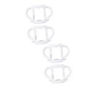 IWOWHERO 4 Pièces poignée de bouteille alimentation bébé biberons nouveau-né bouteilles poignée amovible blanche poignée de biberon pour nourrissons poignée de biberon de traite pour bébé
