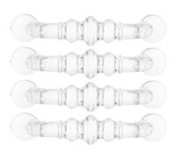 IWOWHERO 4 pièces Poignées de Meubles Transparentes Acrylique Poignées de Portes et Modernes Pratiques et Résistantes pour Armoire Placard Portes Coulissantes et Meubles
